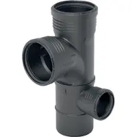 Geberit Silent-PP Gecombineerd bochthoek-T-stuk 87,5° rechts, DN 100 / 100 / 50, 390.565.14.1