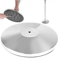 Hendi Voetstuk voor slagboompaal, verchroomd, zilver, diameter 360 mm - 810484