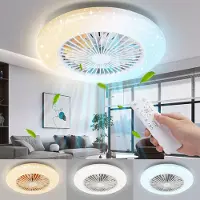 Aigostar LED plafondlamp met ventilator - Plafondventilator met verlichting - dimbaar - 6 snelheden - zomer- en wintermodus - CCT - Ø48 cm - Wit