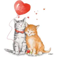 Ppd Lunch servetten - Cat Love