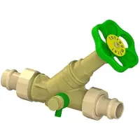 Schlosser JS Vrijstroomventiel, met persaansluiting (buitendraad) MULTI, met aftapping, met niet-stijgende spindel, DN20, persdiameter 18mm, DVGW gekeurd, 0015871800001