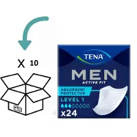 Tena Men Active Fit Level 1, 24 stuks . Voordeelbundel met 10 verpakkingen