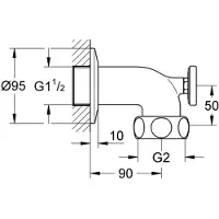 GROHE THM Connections Afvoerbocht 12448000