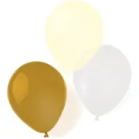 Amscan Ballonnen 25,4 Cm Latex Goud/geel/wit 8 Stuks