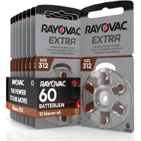 Rayovac Extra Advanced 312 Hoorbatterijen PR41 Bruin – 60 Stuks