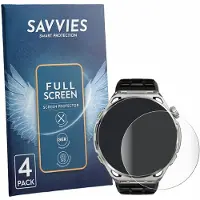 Savvies - Screenprotector voor Amazfit Balance 3 - Folie Beschermfolie transparant volledig dekking 4 Stuks