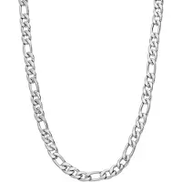 Lucardi Heren Stainless steel herenketting gourmetschakel - Ketting - Staal - Zilverkleurig - 60 cm