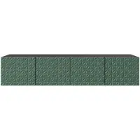 MargaretHadas24 Margaret Hadas24 TV-kast Cali, TV-meubel, TV-kast, 200 cm, hangend, modern design, woonkamer, wandmontage, TV-meubel, zwart, groen