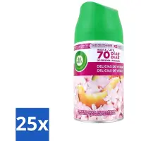 Air Wick 25 x - Luchtverfrisser Navulling - Zalige Zomer - Automatische Spray - 250 ml - Zalige Zomer - Geurverspreider - Automatische Geur - Geurverwijdering - Geurintensiteit
