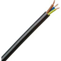 Kopp flexibele kabel H05VV5-F, 3 aderig, 1,50 mm², zwart, artikelnummer 153710009, lengte 10 meter