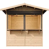 Timbela Holz tuinhuis, marktkraam. Model: Holz - 253x263/4 m². Artikelnummer: M149Z