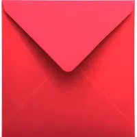 Netuno Gladde rode enveloppen A6 - 110 x 110 mm - 25 stuks - NK natgelijmde - 120 gram - Malmero -