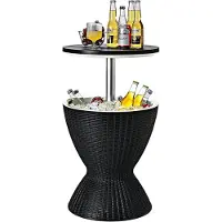 KOMFOTTEU 3 in 1 Coolbar Partytafel bijzettafel - Koel Boks 30 L - Koelbox in hoogte verstelbar - Koeltafel voor terras, party, zwembad, camping