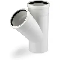 Rehau RAUPIANO PLUS Enkelvoudige aftakking DN 40/40, 87 graden, 11231141002