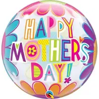 Qualatex Bubble Mother's Day Bloemen Meerkleurig 56 cm