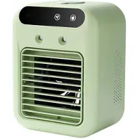 VHV - Luchtkoeler - Mini airco - Mobiele luchtkoeler - Aircooler - Oplaadbaar - Met 2 vernevelaars - 2 snelheden - Voor kantoor en slaapkamer - 25W - Groen