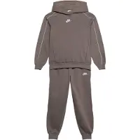 Nike Sportswear Club Fleece Trainingspak Hooded Kids Donkergrijs Lichtgrijs