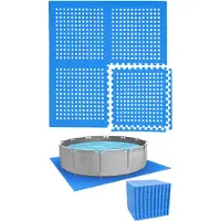 Eyepower 52 Grote Matten - Ondervloer voor Zwembad van 366 cm - 62x62 Poolmat met Rand Zwembadonderlaag