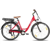 Hiland Montura Elektrische Stadsfiets 28 inch - E-bike Commuter Unisex - 250W Motor - 36V 10.4Ah Accu - 7 Versnellingen - Aluminium Frame