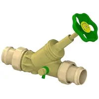 Schlosser JS Vrijstroomventiel, met persaansluiting (buitendraad) MULTI, met aftapkraan, met stijgende spindel, DN32, persdiameter 35mm, DVGW gekeurd, 0015573500001
