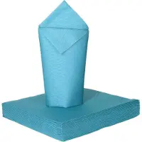 Givi Italia Feestelijke servetten - 25x - babyblauw - 2 laags - 33x33cm