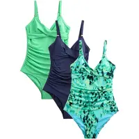 Next Shaping-badpak navy / turquoise / groen / lichtgroen