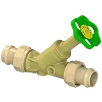 Schlosser JS Vrijstroomventiel, met persaansluiting (buitendraad) MULTI, zonder aftapping, met niet-stijgende spindel, DN25, persdiameter 28mm, DVGW gekeurd, 0015822800001