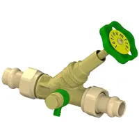 Schlosser JS Vrijstroomventiel, met persaansluiting (buitendraad) MULTI, met aftapkraan, met stijgende spindel, DN15, persdiameter 15mm, DVGW gekeurd, 0015571500001