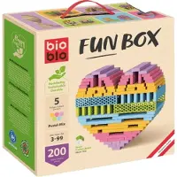 Bioblo FUN BOX Pastel Mix - 200 bouwstenen in 5 kleuren