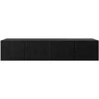 MargaretHadas24 Margaret HadasTV-kast MioTelevisiekast / TV-meubel200 cmWandmontage, modern design, geschikt voor de woonkamerTV-meubel, zwart, zwart