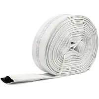 Garronda platte slang 2 inch 30 m - drukslang 8 bar - brandslang zonder snelkoppelingen - layflat-slang voor watertransport - wit