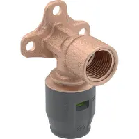 Geberit PushFit muurplaat binnendraad brons 16mm x1/2"