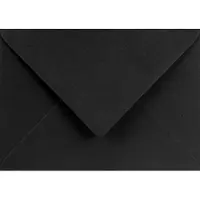 Netuno Gladde zwarte enveloppen A6 - 125 x 175 mm - 25 stuks - NK natgelijmde - 120 gram - Burano -