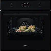 AEG BPK53516XB serie 5000 SurroundCook multifunctionele elektrische oven, 60 cm, 65 liter, pyrolytisch, koken op meerdere niveaus en EXPlore LED-display, zwart