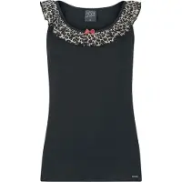 Pussy deluxe - Rockabilly Top - Vest with Leopard Print - S tot XXL - voor Vrouwen - meerkleurig | Maat L