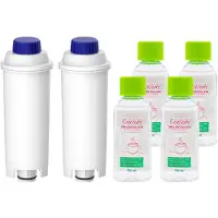 Eccellente 2x Waterfilters + 4x Snelontkalker voor Delonghi - 4 maanden onderhoudspakket - waterfilters voor Magnifica en Dinamica