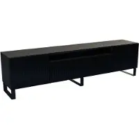 MargaretHadas24 TV-kast Marlo III, woonwand, lowboard, tv-standaard, woonwand, woonkamer, tv-meubel, woonkamermeubels, televisie, highboard, TV-kast, tv-lowboard, 200 cm, drie deuren, zwart