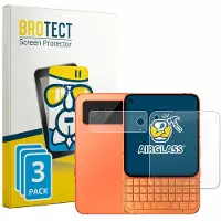 BROTECT Screenprotector 3 Stuks voor Unihertz Titan 2 Elite Pro (Voor+Camera) Beschermglas transparant