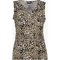 TwoDay dames top met panterprint bruin maat M