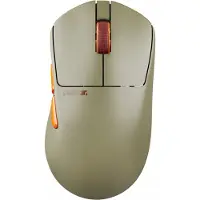 Pulsar X3 CrazyLight Medium Wireless Desert - Muis - Draadloos - 5 knoppen - 8000Hz - 32.000 DPI - XS-1 - Palm of Claw - Olijf Groen