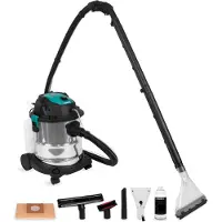 Vonroc Tapijtreiniger – Incl. Accessoires & Reinigingsmiddel – 1400 W – 20 Liter – Zwart