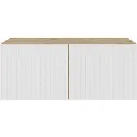 Margaret Hadas24 TV-kast Mio, tv-meubel, tv-dressoir 100 cm, hangend, modern design, voor de woonkamer, wandmontage, tv-meubel, wit