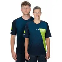 Cube Fietsshirt EDGE ROUND NECK JERSEY S/S BLUE/LIME L