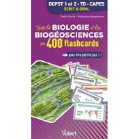 Vuibert 400 FLASHCARDS DE BIOLOGIE BCPST 1E ET 2E ANNEES LICENCES