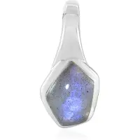 Cavill - Hanger 925 Sterling Zilver - Blauwe Labradoriet 1,35 ct Fancy Cabochon - Moderne Minimalistische Stijl - Madagaskar Edelsteen