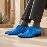 Lureaux Iron Scale Blue - - Nette Kleurrijke Schoenen Met - Of Zonder - Print - Heren