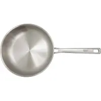 Kuhn Rikon CULINARY FIVEPLY Koekenpan zonder coating Ø 24 cm, Pan + steelpan, Zilver