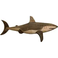 Torribaly Houten Zeevis Decor Standbeeld Walvis Beeldje Sculptuur Ornament Rustieke Decoratie Wanddecoratie,A