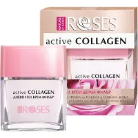 Agiva Roses 98% Natuurlijke Krachtige Formule ACTIEVE COLLAGEEN DERMAL FILLER Anti-Rimpel Dagcrème met Intensieve Lifting Care Peptide,Rozen olie uit Bulgarije - collageen en peptiden 50ml