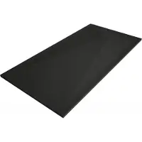 Mexen Stone+ rechthoekige composiet douchebak 200 x 90 , zwart, zwarte afdekking - 44709020-B